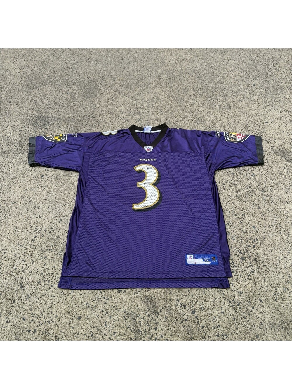 Vintage 2000’s Baltimore Ravens Matt Stover 3 Reebok NFL Purple Jersey Men’s XL